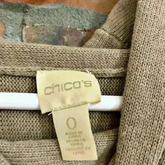 Chico Fringe Kenton Cowl Sweater Size 0 - Picture 5 of 8